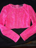 Sparkly Hot Pink Top