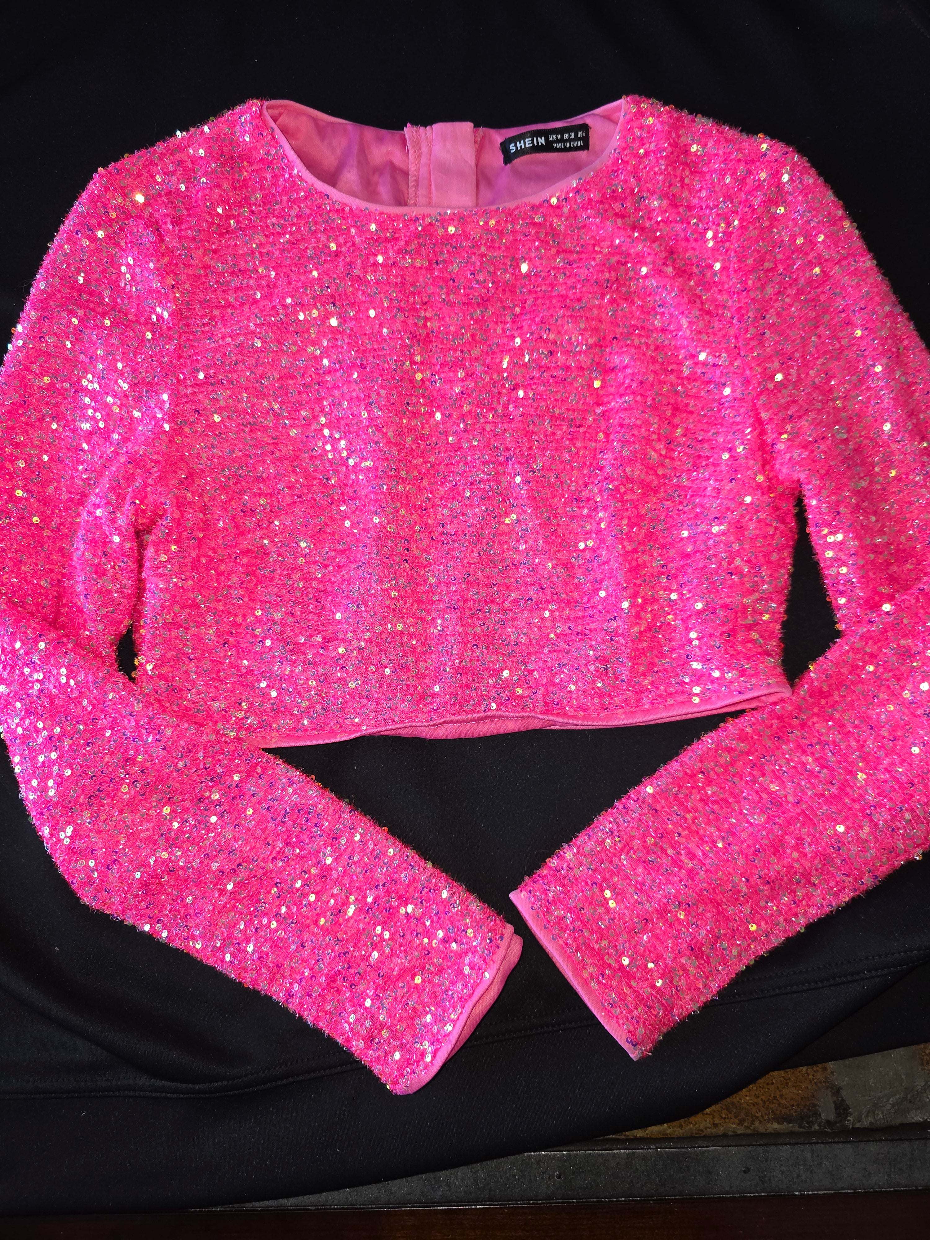 Sparkly Hot Pink Top