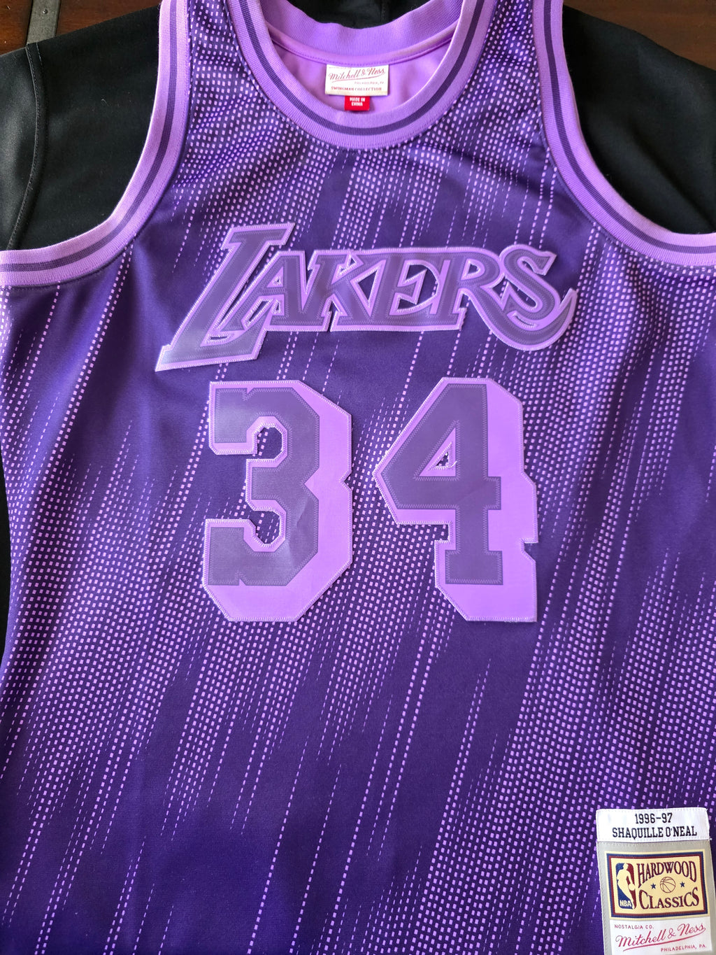 Mitchell & Ness LA Lakers 34 Shaq O'Neal Monochrome Purple 96-97 Swingman Jersey