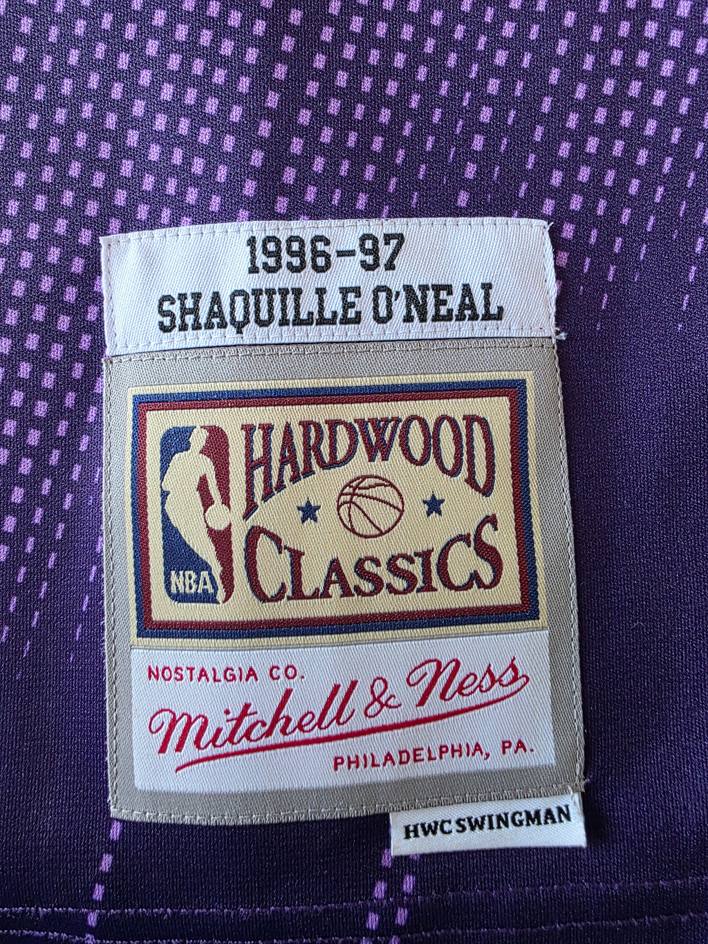Mitchell & Ness LA Lakers 34 Shaq O'Neal Monochrome Purple 96-97 Swingman Jersey