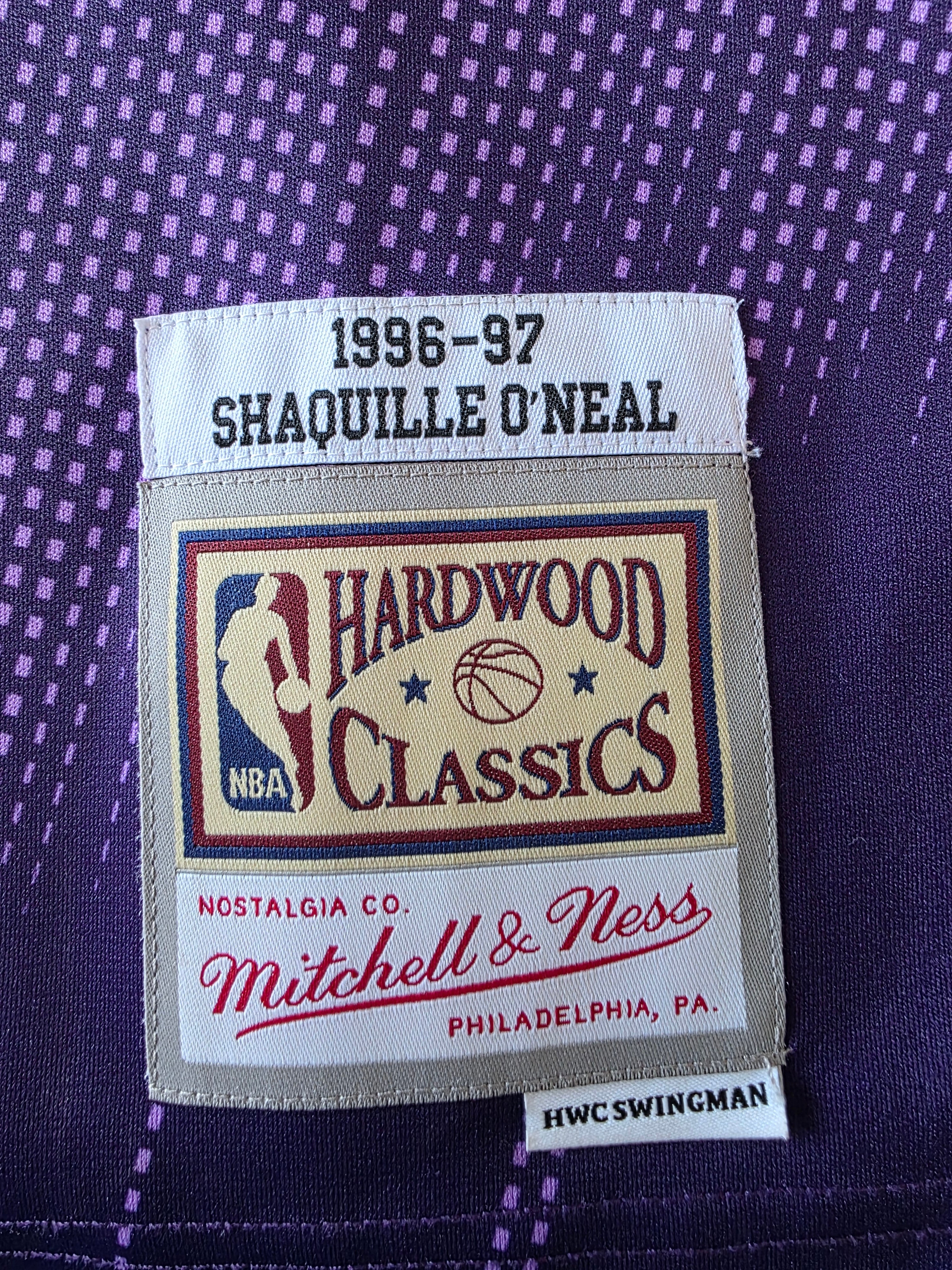 Mitchell & Ness LA Lakers 34 Shaq O'Neal Monochrome Purple 96-97 Swingman Jersey