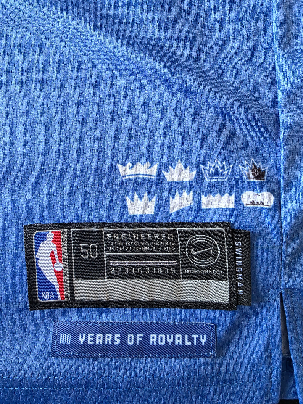 Sacramento Kings Basketball #5 De'Aaron Fox Blue Swingman Player