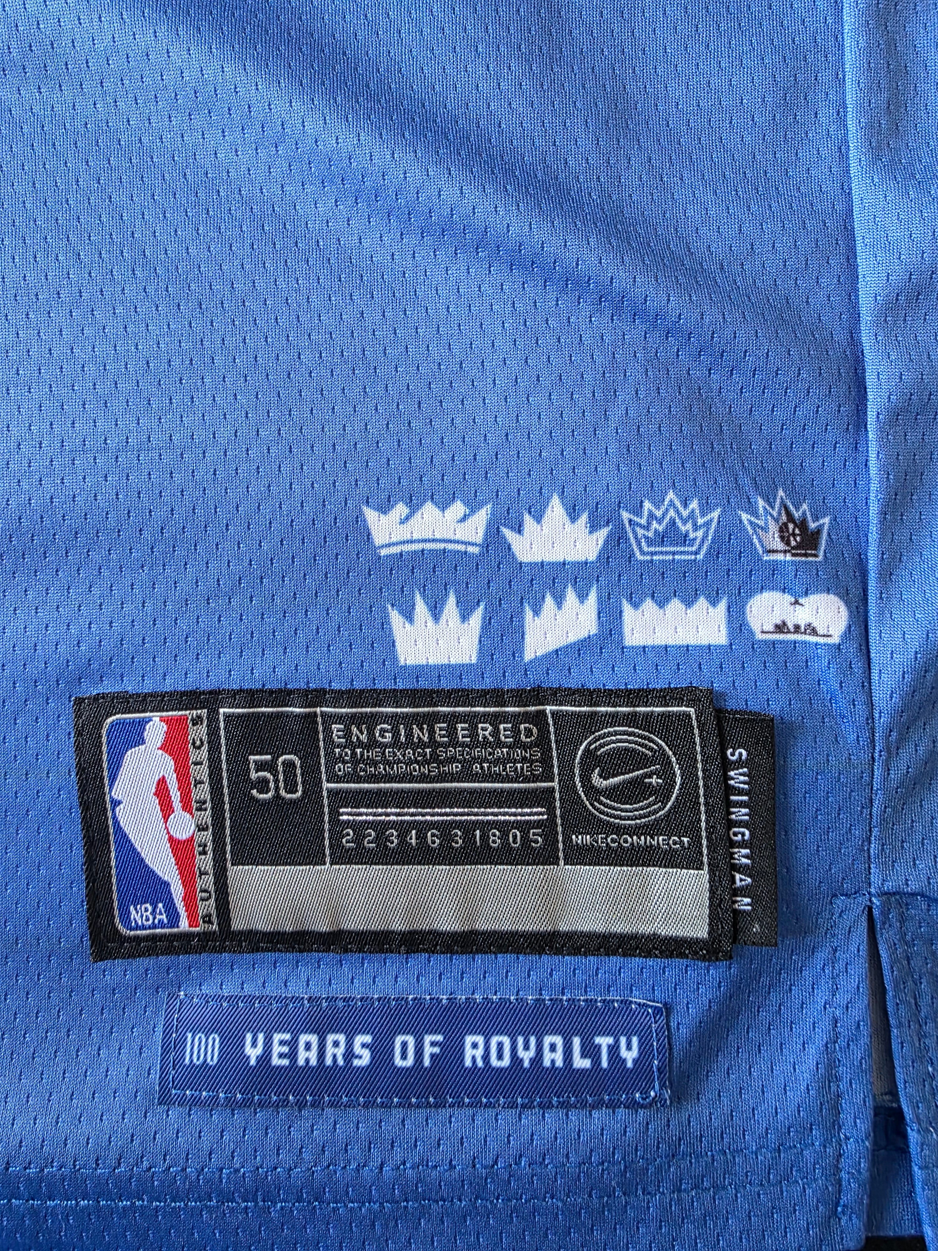 Sacramento Kings Basketball #5 De'Aaron Fox Blue Swingman Player