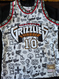 Vancouver Grizzlies NBA Jersey Doodle Swingman Mike Bibby 1998-99