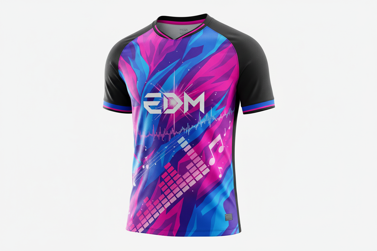 custom soccer jersey using edm logo