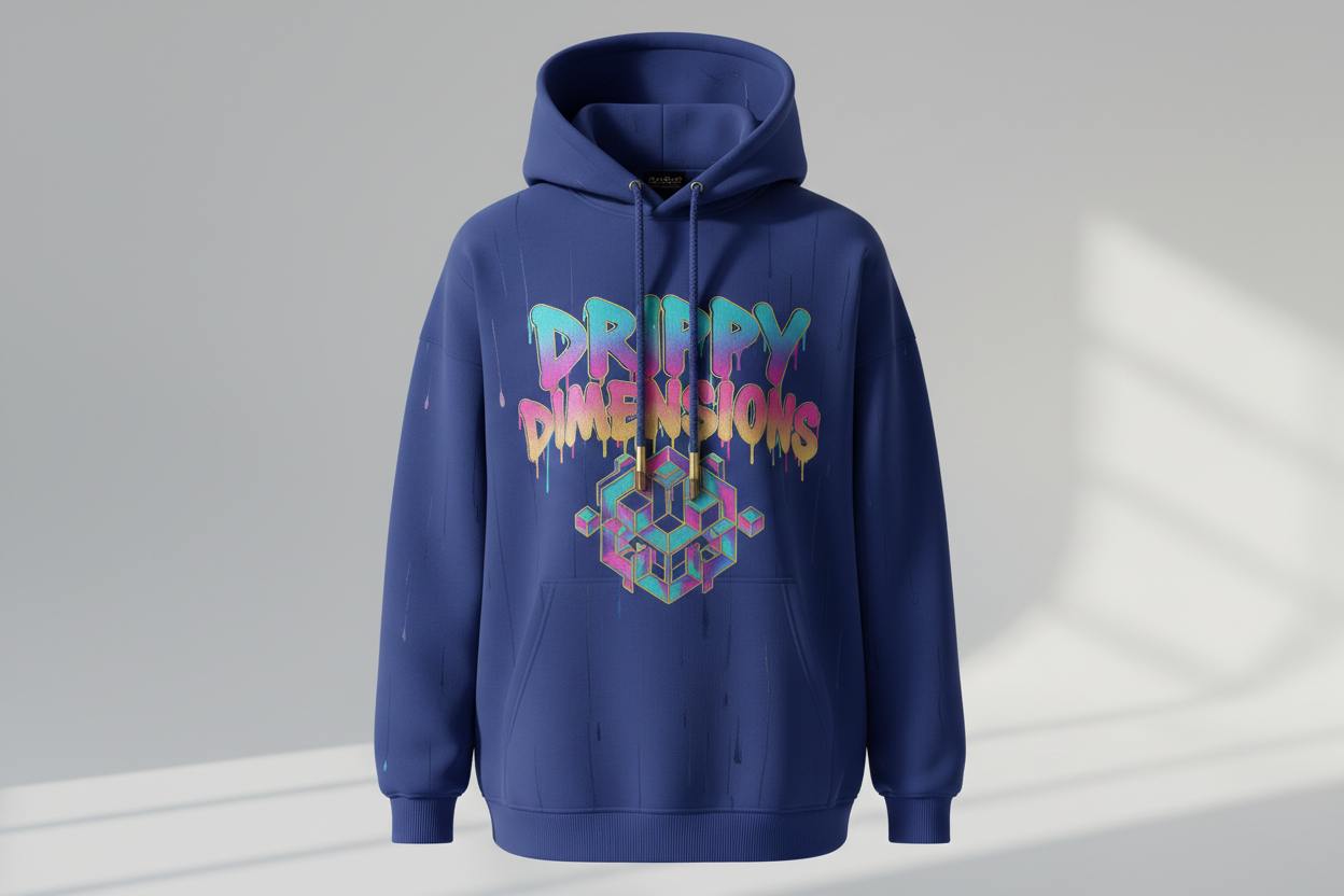 hoodie that says drippy dimensions